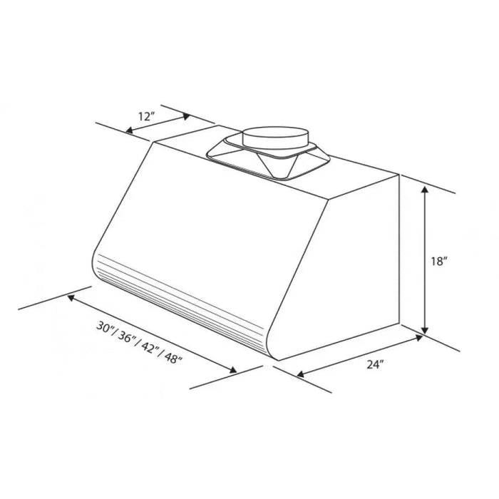 ZLINE 42" Under Cabinet Stainless Steel Range Hood 527-42