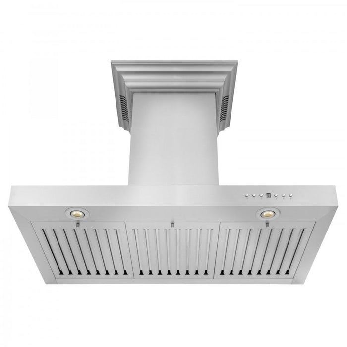 ZLINE 42" Wall Range Hood, Built-in CrownSound® Bluetooth Speakers, KECRN-BT-42