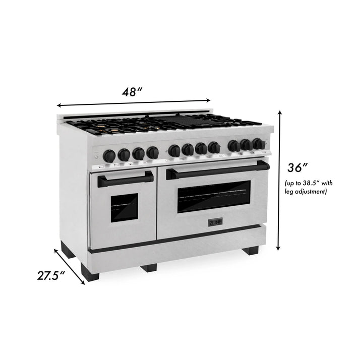 ZLINE 48" Autograph Dual Fuel Range, RASZ-SN-48-MB