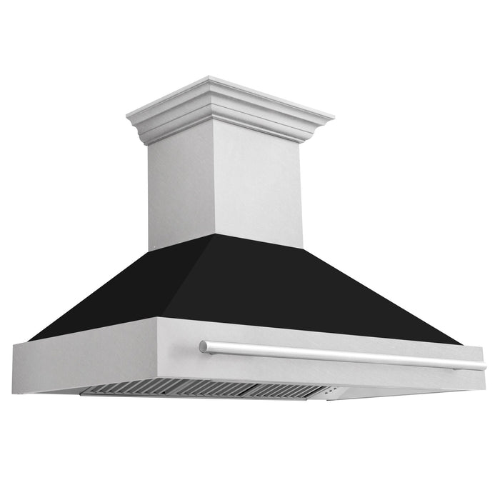 ZLINE 48" Autograph DuraSnow Black Matt Wall Range Hood 8654SNX-BLM-48