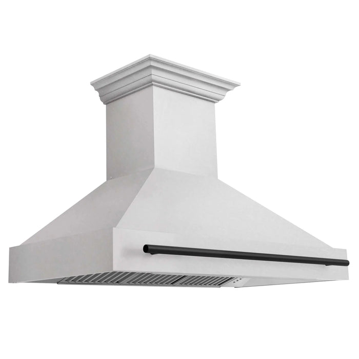 ZLINE 48" Autograph DuraSnow Stainless Steel Hood 8654SNZ-48-MB