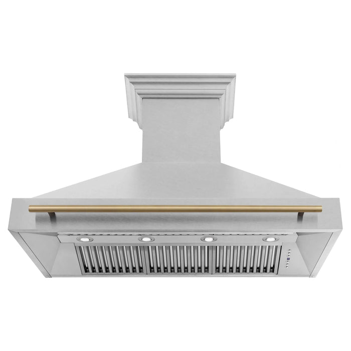ZLINE 48" Autograph DuraSnow Stainless Steel Range Hood 8654SNZ-48-CB