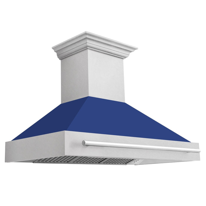 ZLINE 48" Autograph DuraSnow Stainless Wall Range Hood 8654SNX-BM-48