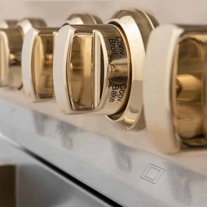 ZLINE 48" Autograph Edition Dual Fuel Range, DuraSnow, RASZ-SN-48-G