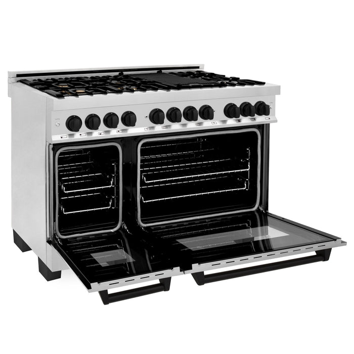 ZLINE 48" Autograph Edition, Dual Fuel Range, RAZ-48-MB