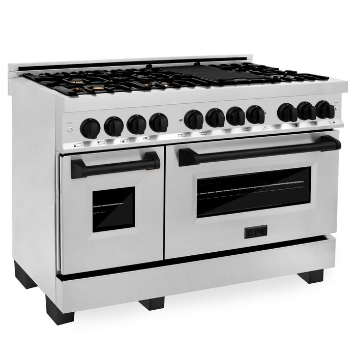 ZLINE 48" Autograph Edition, Dual Fuel Range, RAZ-48-MB