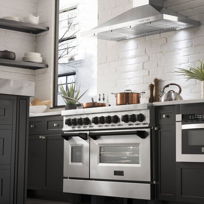 ZLINE 48" Autograph Edition, Dual Fuel Range, RAZ-48-MB