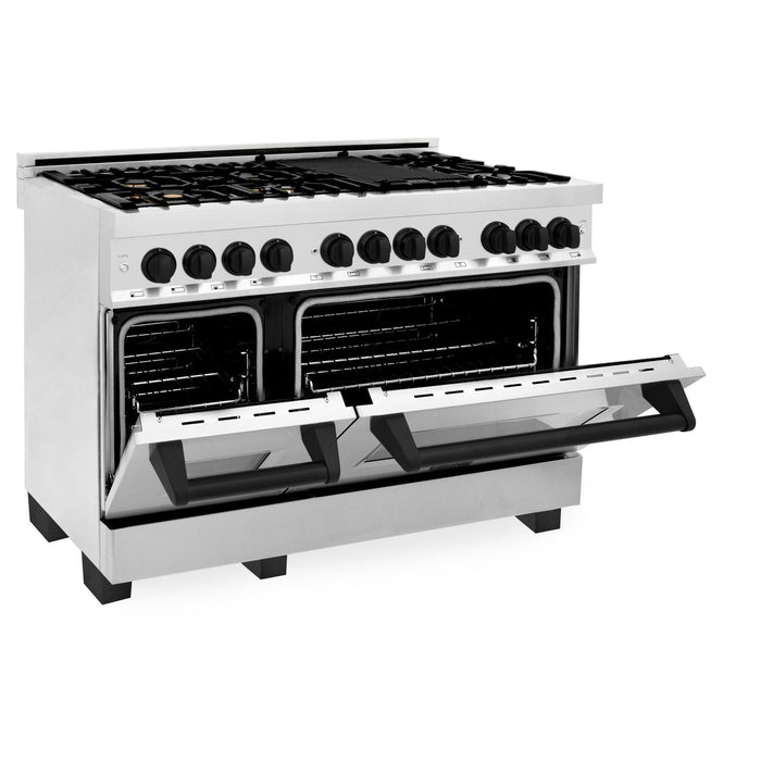 ZLINE 48" Autograph Edition, Dual Fuel Range, RAZ-48-MB