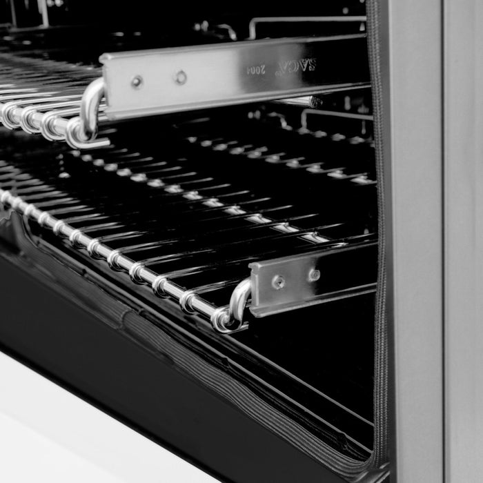 ZLINE 48" Autograph Edition, Dual Fuel Range, White Door, RAZ-WM-48-MB