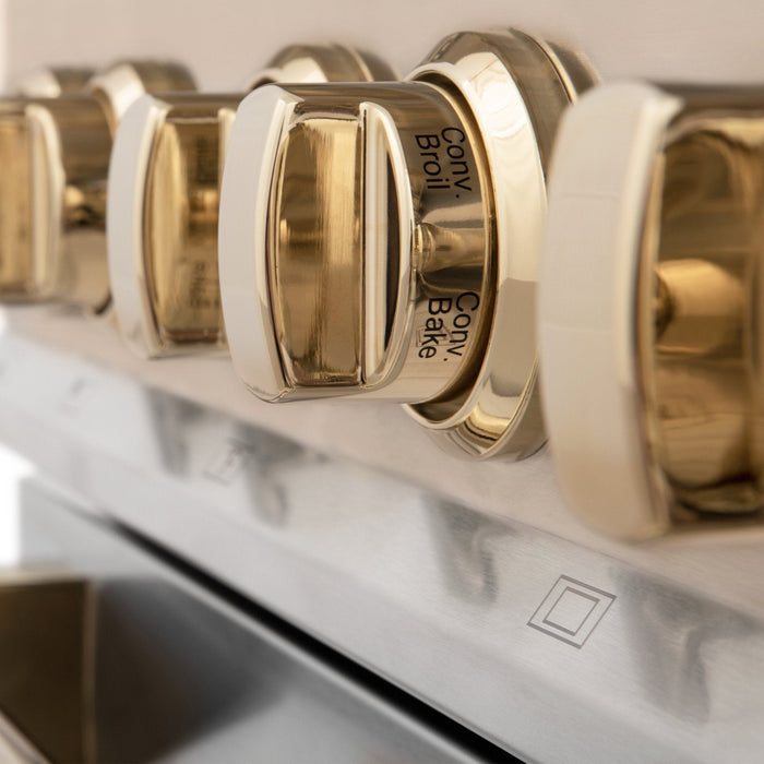 ZLINE 48" Autograph Edition, Dual Fuel Stainless Steel Range, RAZ-48-G