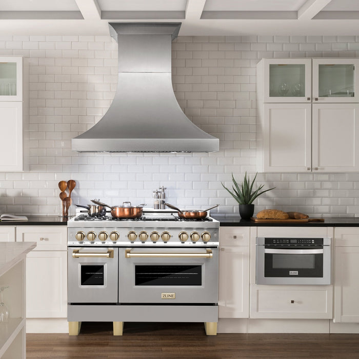 ZLINE 48" Autograph Edition, Dual Fuel Stainless Steel Range, RAZ-48-G