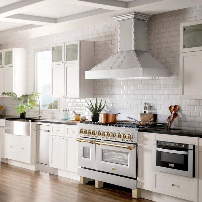 ZLINE 48" Autograph Edition, Dual Fuel Stainless Steel Range, RAZ-48-G