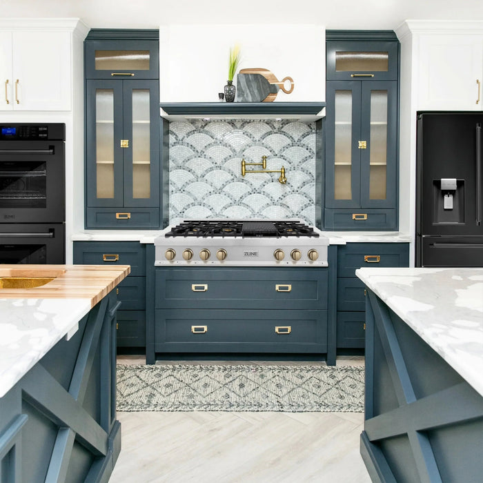 ZLINE 48" Autograph Edition, Rangetop, DuraSnow, RTSZ-48-CB
