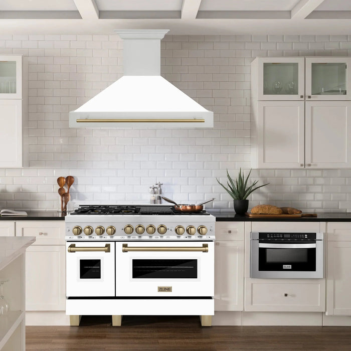ZLINE 48" Autograph Stainless Wall Range Hood, 8654STZ-WM48-CB