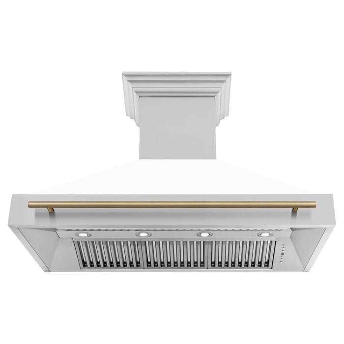 ZLINE 48" Autograph Stainless Wall Range Hood, 8654STZ-WM48-CB