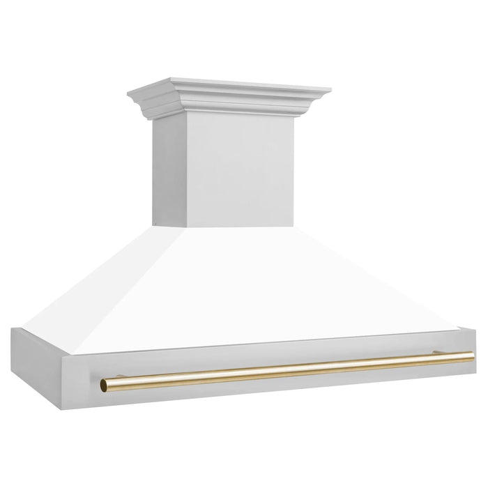 ZLINE 48" Autograph Stainless Wall Range Hood, 8654STZ-WM48-G