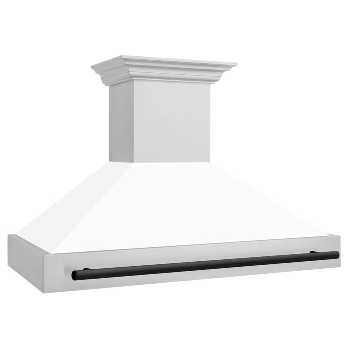 ZLINE 48" Autograph Stainless Wall Range Hood, 8654STZ-WM48-MB