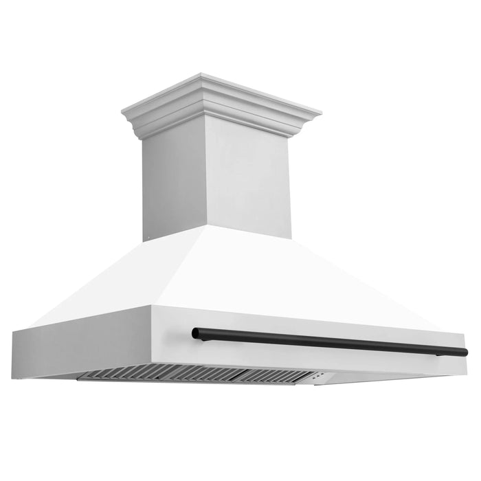 ZLINE 48" Autograph Stainless Wall Range Hood, 8654STZ-WM48-MB