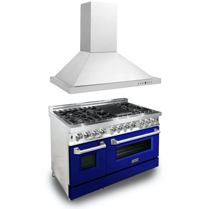 ZLINE 48" Bundle Range RA-48 & Range Hood KB-48, 2KP-RABGRH48