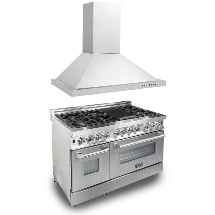 ZLINE 48" Bundle Range RA-SN-48 & Range Hood KB-48, 2KP-RASNRH48