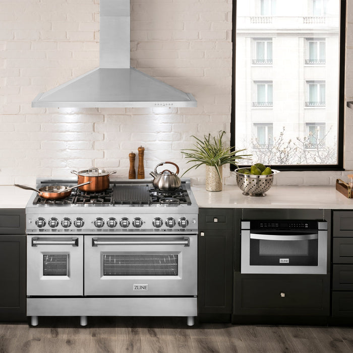 ZLINE 48" Bundle, Range RA48 & Wall Range Hood KB-48, 2KP-RARH48