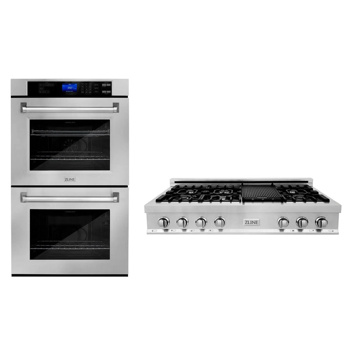 ZLINE 48" Bundle Range Top RT48 & Wall Oven AWD-30, 2KP-RTAWD48