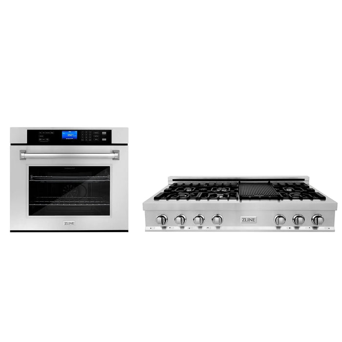 ZLINE 48" Bundle Range Top RT48 & Wall Oven AWS-30, 2KP-RTAWS48