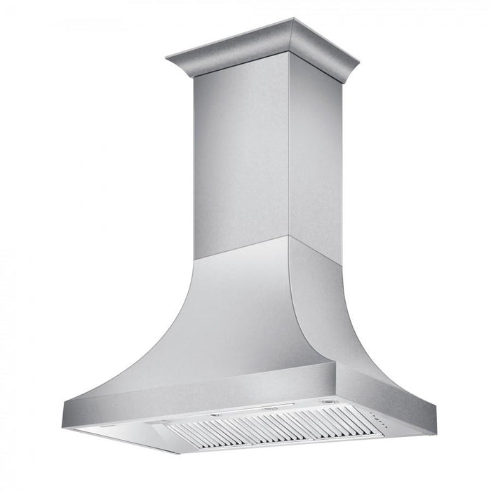 ZLINE 48" Designer Snow Stainless Finish Wall Range Hood, 8632S-48