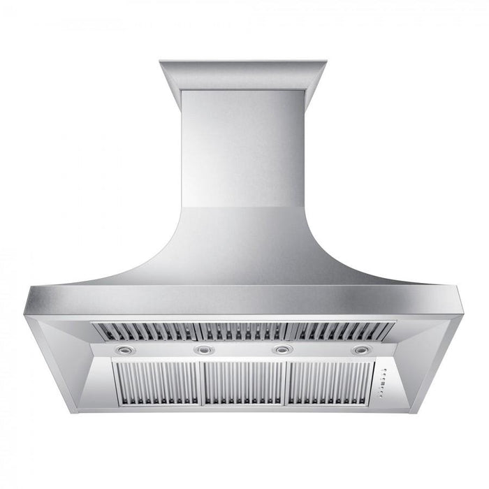 ZLINE 48" Designer Snow Stainless Finish Wall Range Hood, 8632S-48