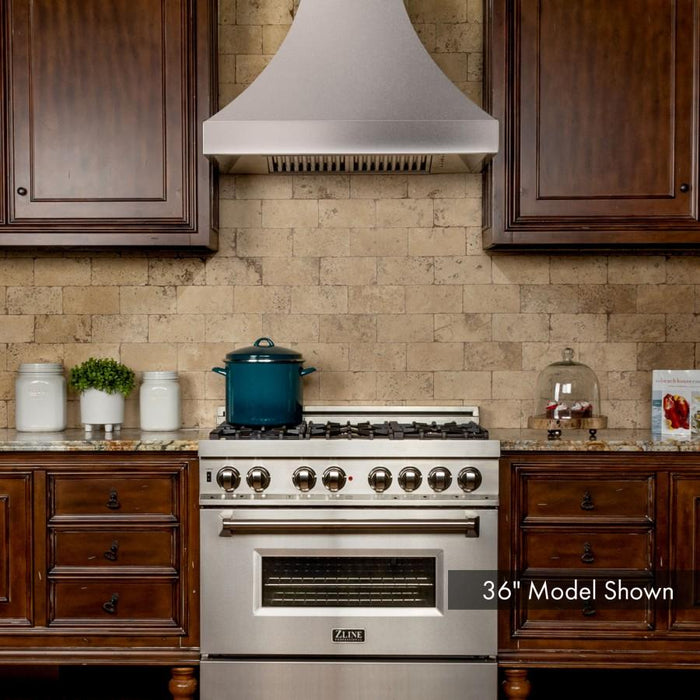 ZLINE 48" Designer Snow Stainless Finish Wall Range Hood, 8632S-48