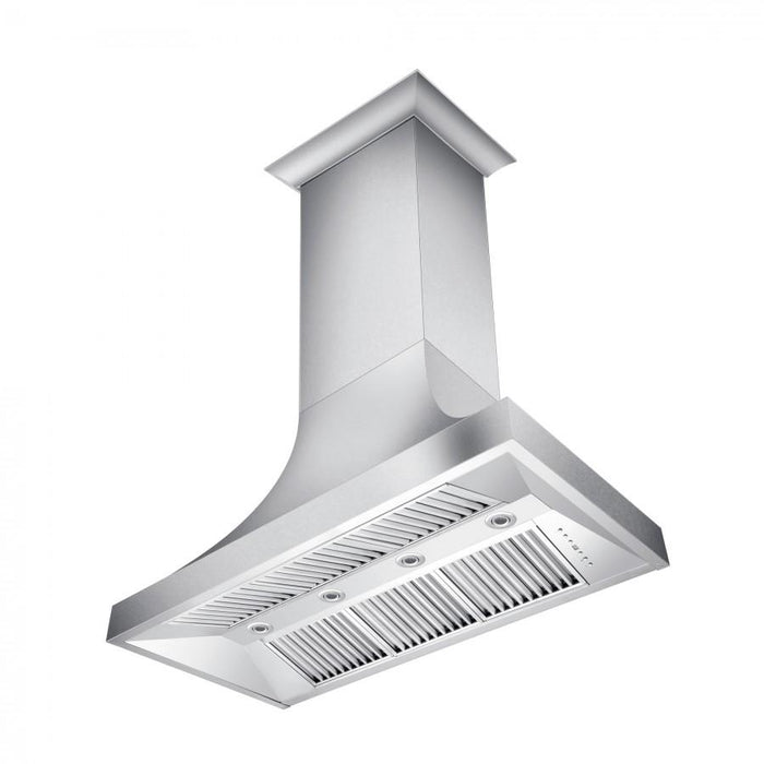 ZLINE 48" Designer Snow Stainless Finish Wall Range Hood, 8632S-48