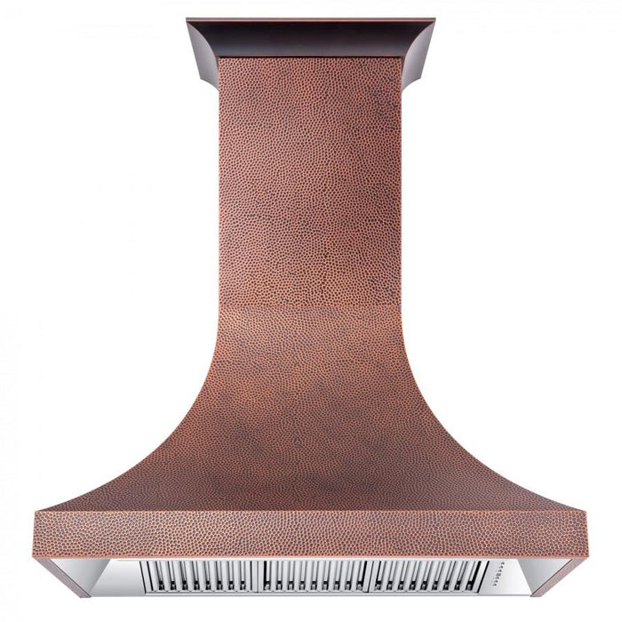 ZLINE 48" Hand-Hammered Copper Finish Wall Range Hood, 8632H-48