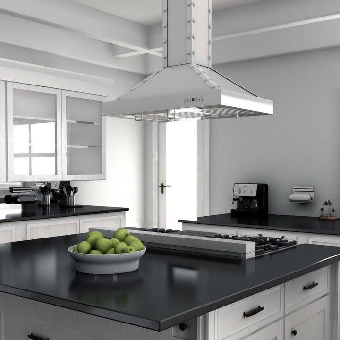 ZLINE 48 in. Porcelain Rangetop in Snow Stainless, 7 Gas Burners, RTS-48