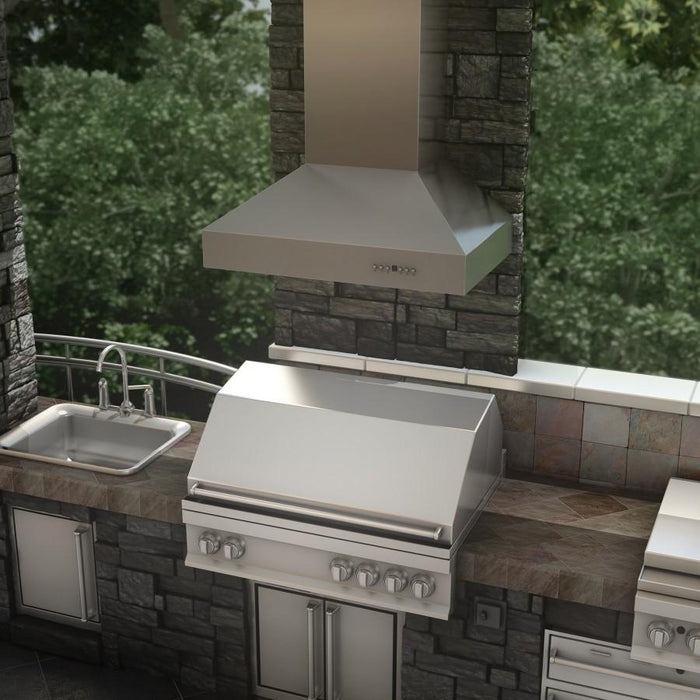 ZLINE 48" Outdoor/Indoor Stainless Steel Wall Range Hood, 667-304-48