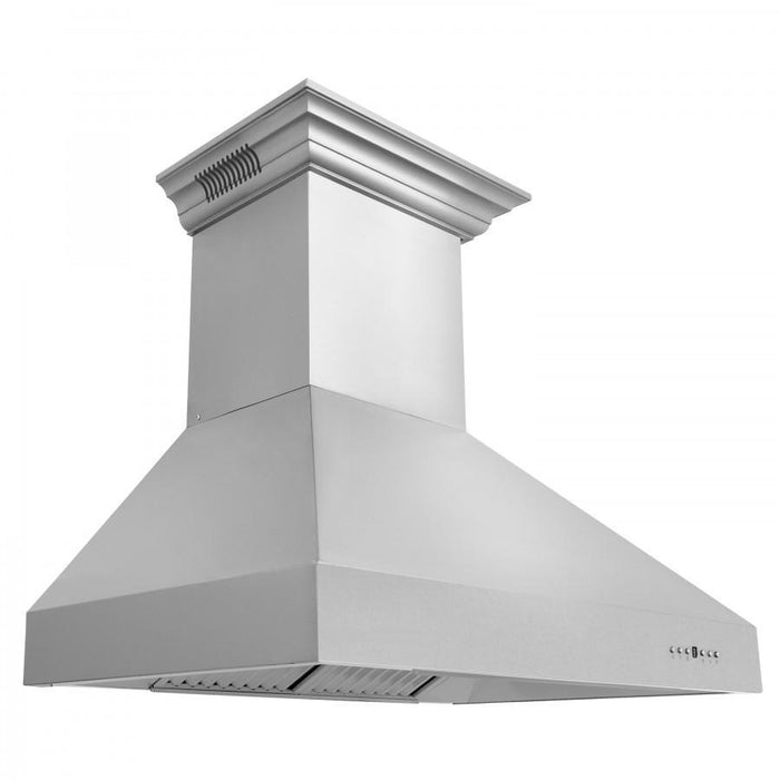 ZLINE 48" Professional Wall Range Hood, Built-in CrownSound® Bluetooth Speakers, 667CRN-BT-48