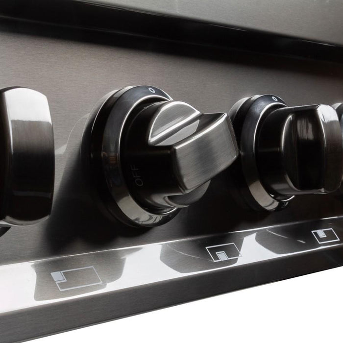 ZLINE 48" Rangetop, Black Stainless, Brass Burners, RTB-BR-48