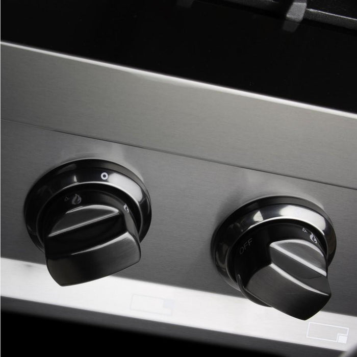 ZLINE 48" Rangetop, Black Stainless, Brass Burners, RTB-BR-48