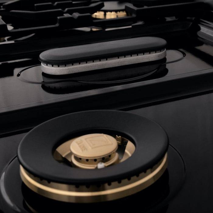 ZLINE 48" Rangetop With 7 Gas Brass Burners, RT-BR-48