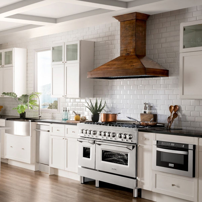 ZLINE 48" Stainless Steel 6.0 cu.ft. 7 Gas Burner/Electric Oven Range with Griddle RA48