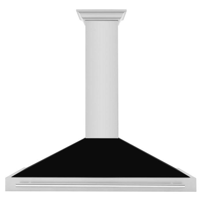 ZLINE 48" Stainless Steel Range Hood with Shell and Stainless Steel Handle KB4STX-BLM-48