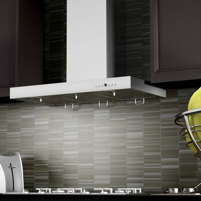 ZLINE 48" Stainless Wall Range Hood with Crown Molding, KECRN-48