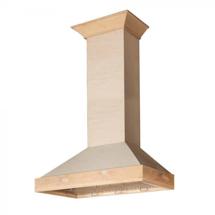 ZLINE 48" Unfinished Wooden Wall Range Hood, KBUF-48