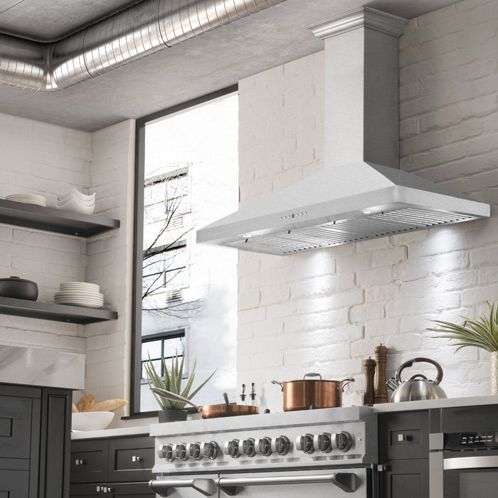 ZLINE 48" Wall Mount Range Hood in DuraSnow Stainless Steel, 8KF2S-48