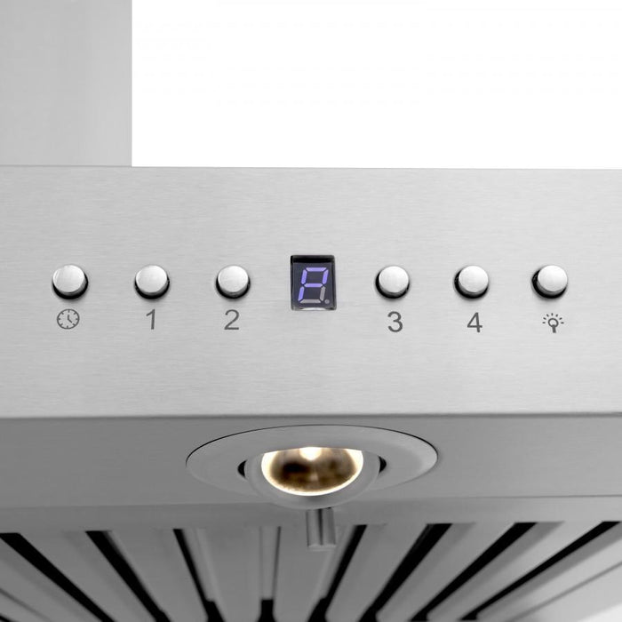 ZLINE 48" Wall Range Hood, Built-in CrownSound® Bluetooth Speakers, KECRN-BT-48