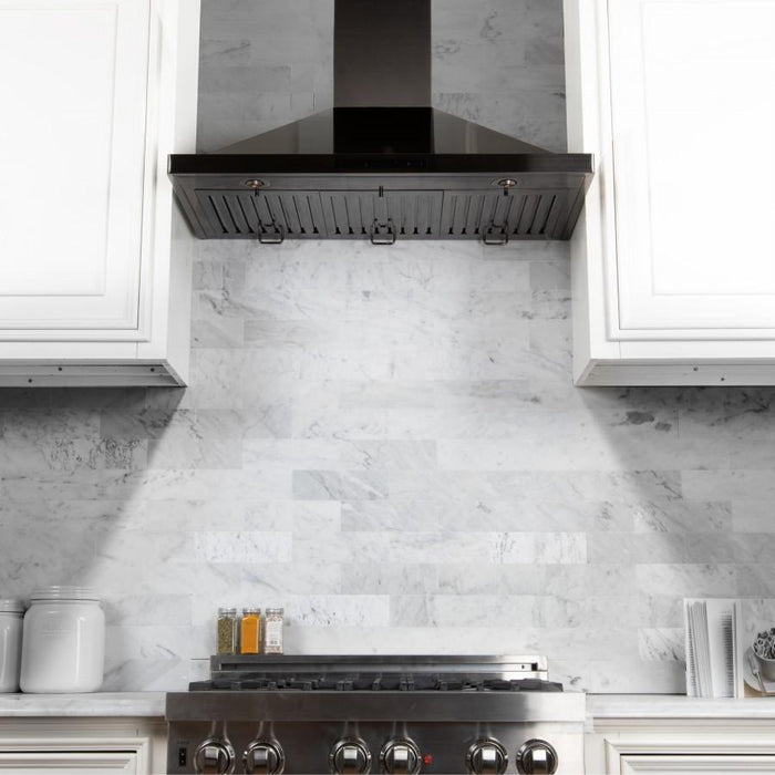 ZLINE 48" Wall Range Hood in Black Stainless Steel, BSKBN-48