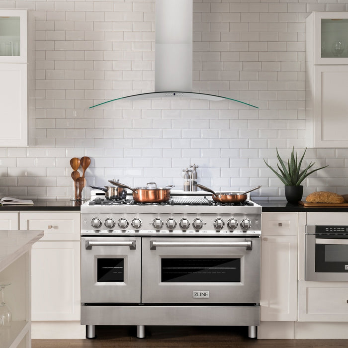 ZLINE 48" Wall Range Hood, Stainless Steel, Glass, KN4-48