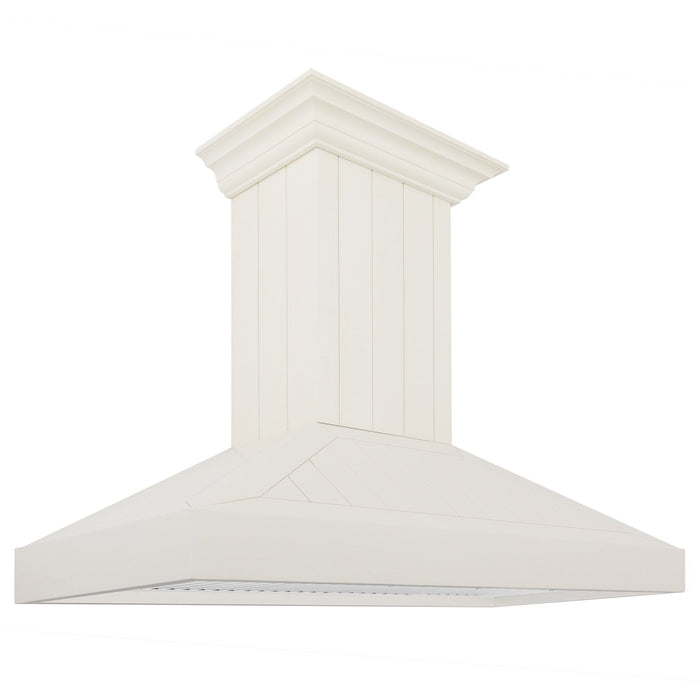 ZLINE 48" Wooden Wall Mount Range Hood in Cottage White, KPTT-48