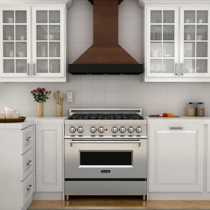 ZLINE 48" Wooden Wall Range Hood, Crown Molding KBAR-48