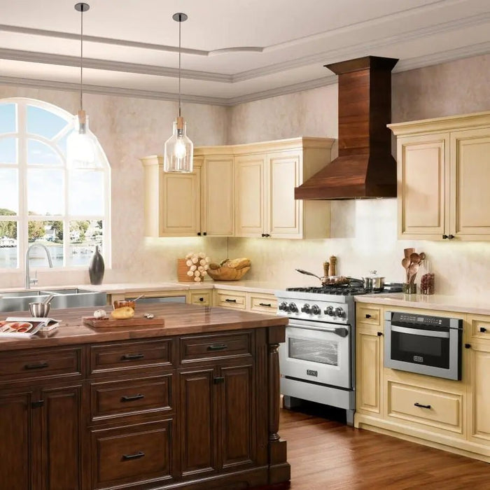 ZLINE 48" Wooden Wall Range Hood in Walnut,  KBRR-48