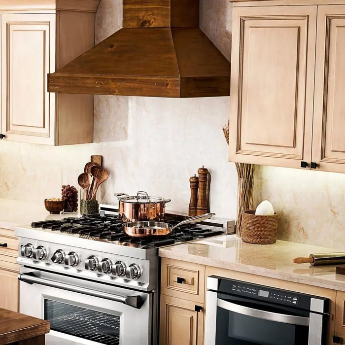 ZLINE 48" Wooden Wall Range Hood in Walnut,  KBRR-48